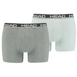 Head Boxer Basic (2-St) mit umlaufendem Markenschriftzug am Bund grau 2XL