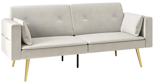 HOMCOM Schlafsofa mit verstellbarer Rückenlehne