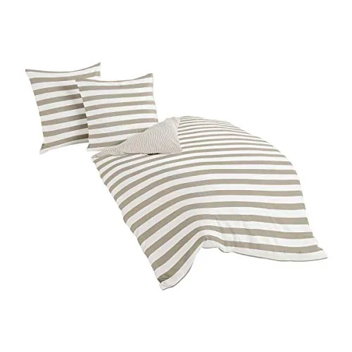 Traumschlaf Mako Satin Bettwäsche 200x200 cm - Bettwäsche-Set aus 100% ägyptischer Baumwolle, klimaausgleichend und bügelleicht für höchsten Schlafkomfort. Mit stylischen Wendedesigns und hochwertigem Reißverschluss, pflegeleicht und langlebig.