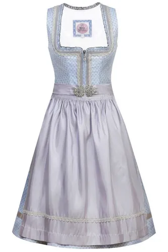 MarJo Dirndl Midi Dirndl 2tlg. - KIMBA II - eisblau/silber