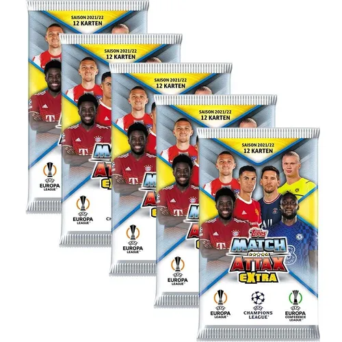 Topps Champions League EXTRA 2021/22 - Trading Cards - 5 Booster