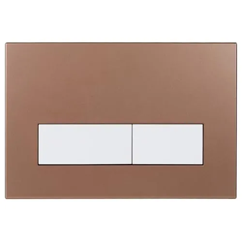 Mendorio WC Drückerplatte, kompatibel mit Geberit Sigma, UP300 & UP320 Serien Betätigungsplatten, mit Doppelspülung, ausgestattet mit Spülhebel-Set (Bronze & Matt Weiß Knopf)