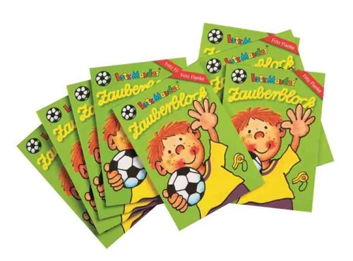 Partystrolche Malblock Zauberblöckchen Fußballer Fritz Flanke, 8 Stk.