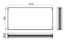Emco asis Prestige Einbaurahmen 1610 x 660 x 150 mm von Emco