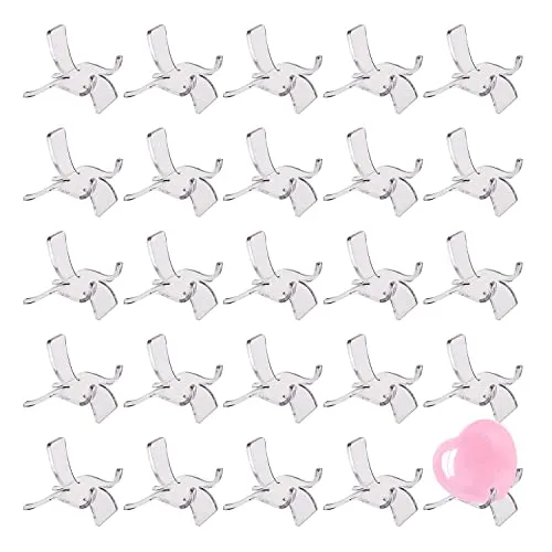 TAFACE 25 Stück Schmuckständer Acryl Klarsichtständer Acryl Sammlerständer Basis für Kristall Achat Jade