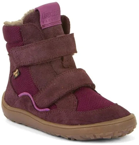 Froddo Barefoot Tex Winter Bordeaux Größe EU 26 - Stiefel für Jungen mit Obermaterial aus Wolle für ein angenehmes Barfußgefühl und extra flexible Laufsohle, ideal für Freizeitaktivitäten.