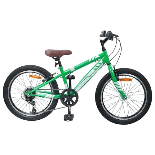 vidaXL Mountainbike 20 Zoll 6-Gang für Kinder in Grün - Vielseitiges 20 Zoll Mountainbike für Kinder von 5-8 Jahren! Verstellbare Lenker und Sitz sorgen für individuellen Komfort. Robuste Stahlkonstruktion und klassisches Design bieten Sicherheit und Stil auf jeder Fahrt.