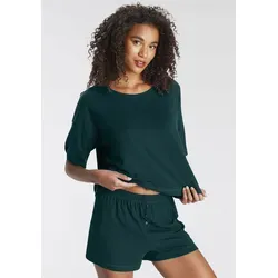 LASCANA Shorty Set, 2 tlg – Modischer Ripp-Pyjama von LASCANA 