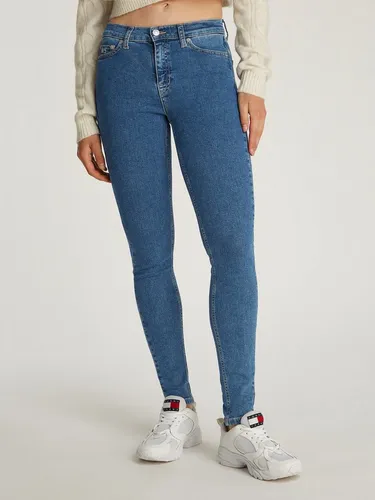 Tommy Jeans NORA MR SKNY AH1280 - Skinny-fit-Jeans mit Logo-Badge - Modische Skinny-fit-Jeans aus elastischem Denim mit Logo-Badge, ideal für einen lässigen Look. Pflegeleicht und bequem für jeden Tag.