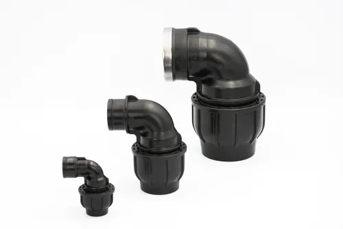 PE Rohr Winkel 40 mm x 1 Zoll IG PP Klemm Verschraubung Verbinder Fitting