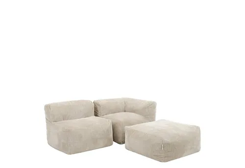 Icon Zen Ecksofa - Modulares Sofa in Beige mit Flauschigem Kunstfell - Das Icon Zen Ecksofa bietet himmlischen Komfort mit seiner weichen Cord-Oberfläche und ist ideal für entspannte Stunden. Mit einfacher Montage und pflegeleichten Bezügen ist es der perfekte Begleiter für Ihr Wohnzimmer.