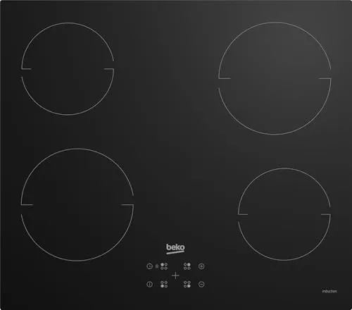 Beko HII64401QT 60 cm Induktionskochfeld mit 4 Brennern - Schwarz - Kochfelder: Elegantes 60 cm Induktionskochfeld mit schneller Erhitzung, präziser Temperaturkontrolle und müheloser Reinigung für ein modernes Kocherlebnis.