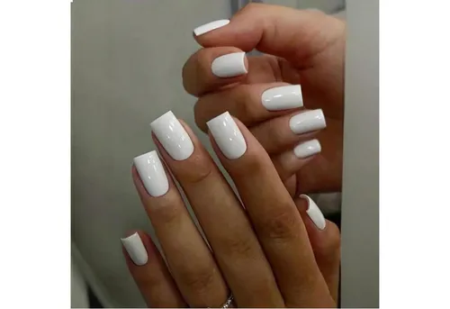 LuxusKollektion Kunstfingernägel 24 Stück Natürliche Reinweiß Press on Nails Extra Kurz Set