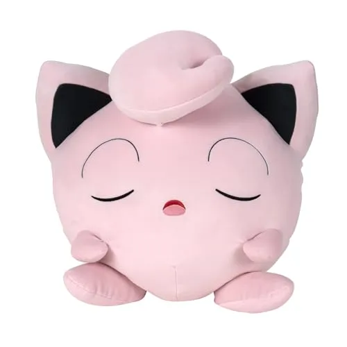 Pokémon Bandai Plüschtier Rondoudou – 40 cm großes, weiches Plüschtier - Stofftiere & Teddybären – Offizielles Pokémon-Plüschtier Rondoudou in 40 cm, ideal zum Kuscheln und Spielen für Kinder ab 2 Jahren.