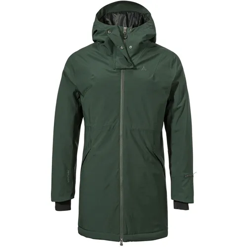 Schöffel Ins Parka Style Crivat Women dark jade (6965) 40 - Funktionsjacke für Damen mit wasserdichter und atmungsaktiver VENTURI Membrane, ideal für Freizeit und Reisen. Die PrimaLoft-Isolation sorgt für Wärme bei leichtem Gewicht.