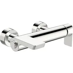 Hansa HANSASTELA Einhand-Wannenfüll-Brause-Batterie - Elegante Badarmatur mit einstellbarem Auslauf, ideal für moderne Badezimmer und bietet komfortable Bedienung durch Seitenbedienung.