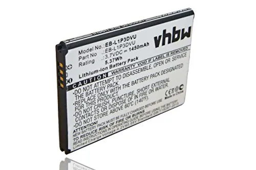 vhbw Akku kompatibel mit Samsung Galaxy Ace Duos, GT-S6810, Fame, GT-S6810P Handy Smartphone Telefon (1450 mAh, 3,7 V, Li-Ion)