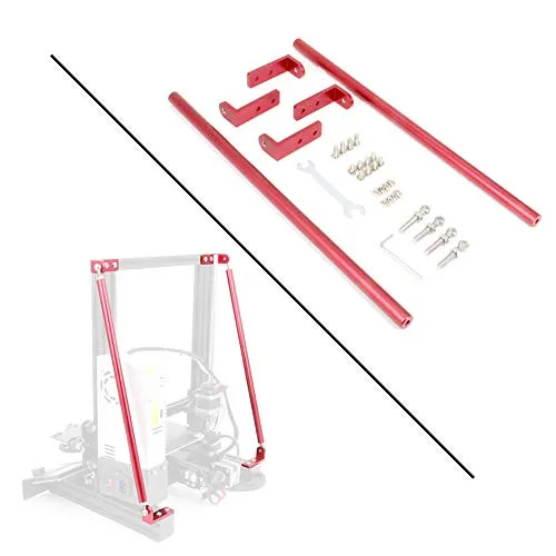 Zeberoxyz 365mm Roter Stützstangensatz für Ender 3D-Drucker, DIY Upgrade 3D-Drucker Zubehörteile für Creality 3D-Drucker Ender 3/Ender 3 pro/Ender 3 V2 3D-Drucker(365MM)