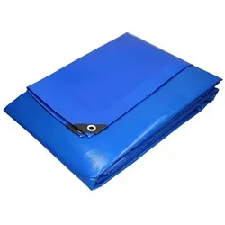 ECD Germany Abdeckplane Gewebeplane mit Ösen, 2x3m 6m2 180g/m2, aus Polyethylen, Schimmelresistent Wasserdicht - Blau