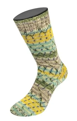 LANA GROSSA Landlust die Sockenwolle | Garn aus Merinowolle in verschiedenen Farben | Handstrickgarn aus 80% Schurwolle (Merino) & 20% Polyamid | 100g Wolle zum Stricken & Häkeln | 420m Garn FB511