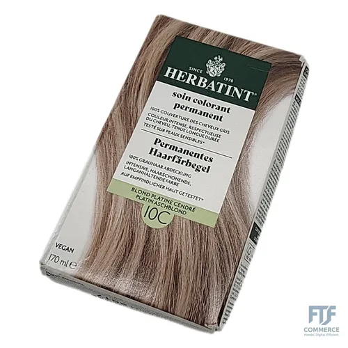 Herbatint Permanentes Haarfärbegel 10C Platin Aschblond – 170 ml I Ohne Ammoniak