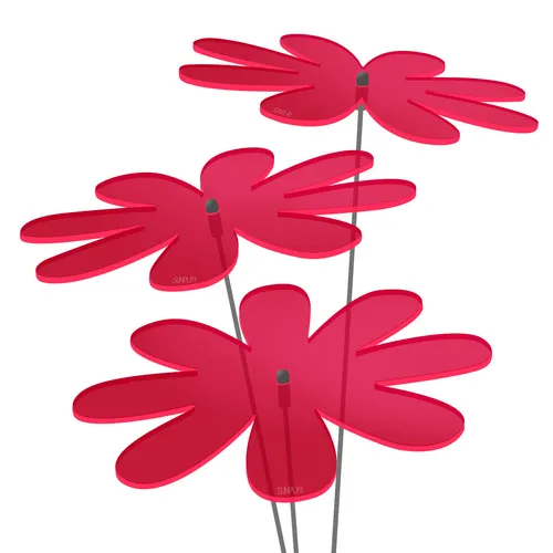 Stück SUNPLAY Sonnenfänger Ø20cm Suncatcher Gartenstecker Gänseblümchen ROT 3