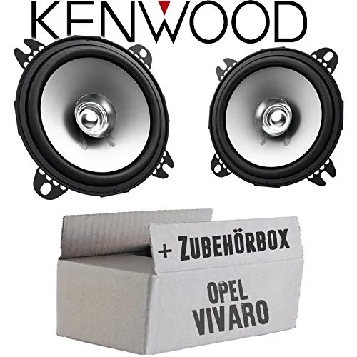 Lautsprecher Boxen Einbauset kompatibel mit Kenwood KFC-S1056-10cm Koax Auto Einbauzubehör passend für Opel Vivaro A