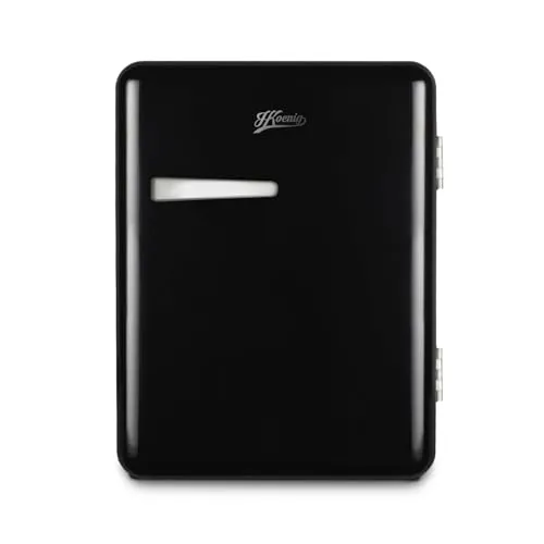 H.Koenig Mini-Bar Vintage 31L TOAD9 - Mini-Kühlschrank im Vintage-Design, kompakt und ideal für jedes Zimmer. Mit einstellbarer Temperatur von 6°-15°C und leisen 24 dB für ungestörte Ruhe.