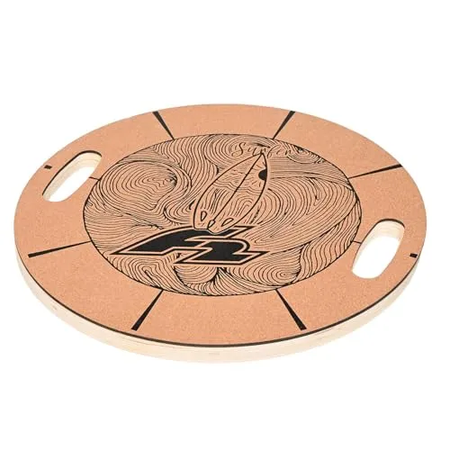 F2 Round Balance Plate – Balancier Platte für effektives Training - Kompakte Balance-Platte mit 39,5 cm Durchmesser für Core-Training und Gleichgewicht. Rutschfeste Kork-Oberfläche sorgt für sicheren Halt beim Barfußtraining. Integrierte Handgriffe bieten Kontrolle und Vielseitigkeit – ideal für Fitness und Rehabilitation.