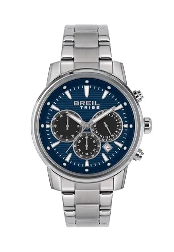 Breil Herren Uhr Caliber mit Chrono Quartz Bewegung - Elegante Armbanduhr für Herren mit 43mm Durchmesser, robustem Edelstahlarmband und präziser Chrono Quartz Bewegung für zuverlässige Zeitmessung.