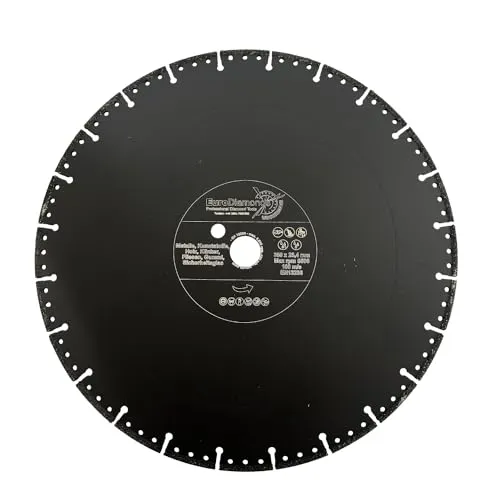 EDW Profi Diamant-Trennscheibe Allesschneider 350mm x 25,4 zum Schneiden von Kunststoff Holz Metall GFK Carbon Glas und Waschbeton Rescue Diamanttrennscheibe mit extrem wenig Funkenflug