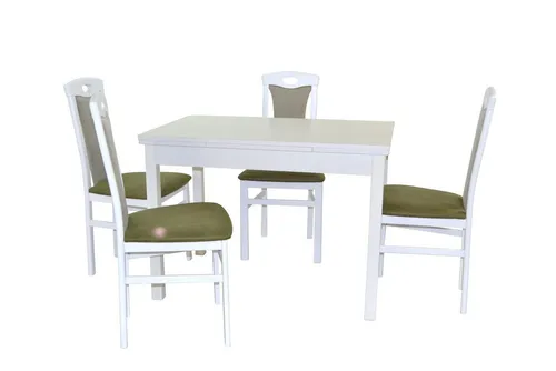 moebel-direkt-online Essgruppe Heike, 5tlg. Massivholz-Set mit Ansteckplatten