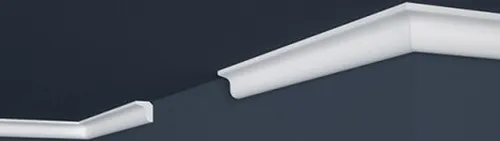 PROVISTON | Stuckleiste | Polystyrol | 22 x 25 x 2000 mm | Weiß | Deckenleiste | Überstreichbar | Einfache Montage | Hochwertig | Stabil und Leicht | 10 Meter
