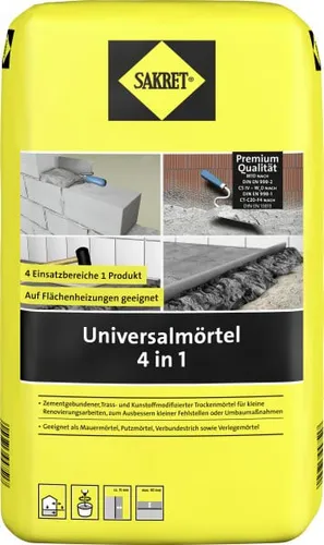 Produktbild SAKRET Universalmörtel 4in1 25 kg Sack grau-beige