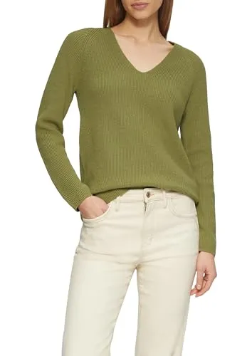 Stylischer V-Ausschnitt Pullover für Damen - Pullover für Damen mit V-Ausschnitt und langen Raglanärmeln. Bequeme Regular Fit Passform für den perfekten Tragekomfort.