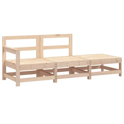 vidaXL 3-tlg. Garten-Lounge-Set Massivholz Kiefer - Gartenmöbel aus massivem Kiefernholz mit robustem Design, ideal für gemütliche Stunden im Freien. Flexibel kombinierbar und perfekt für Terrasse oder Balkon.
