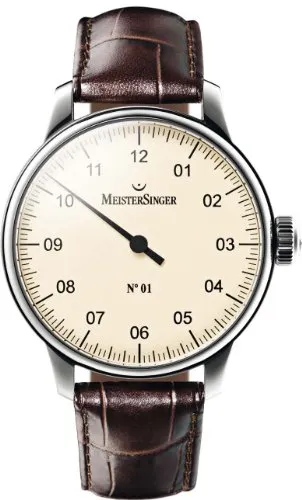 MeisterSinger No 01 AM3303 Herrenuhr - Elegante Armbanduhr mit analoger Anzeige, zeitlosem Design und 5 bar wasserdicht – ideal für stilbewusste Herren.