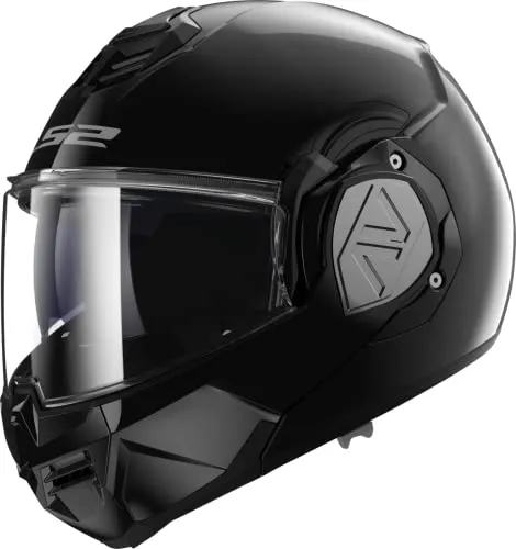 LS2 Modularhelm ADVANT solid Gloss Black, XL - Motorradhelm mit hypoallergenem Innenraum, abnehmbarer Latz und doppelter Homologation für Jet und Integral. Ideal für höchsten Komfort und Sicherheit auf jeder Fahrt.