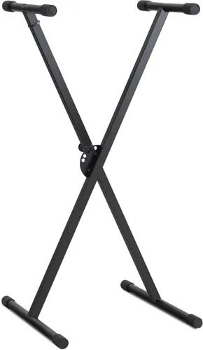 Classic Cantabile X-Keyboardständer höhenverstellbar schwarz - Robuster Keyboardständer, 5-fach höhenverstellbar von 62 bis 100 cm, platzsparend zusammenklappbar und ideal für Musiker, die Flexibilität schätzen.