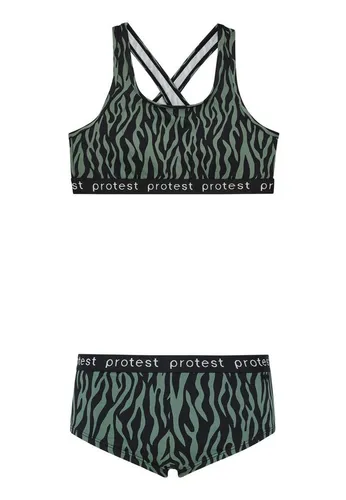 Protest Mädchen Bralette-Bikini PRTMonica JR 152 - Stylischer Bralette-Bikini für Mädchen, gefertigt aus recyceltem Material. Mit abnehmbaren Schaumstoffcups für individuellen Komfort und Unterstützung. Ideal für den Sommer – nachhaltig und funktional.