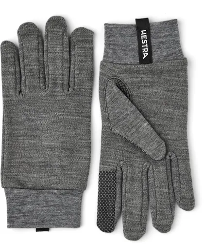 Hestra Merino Touch Point Innenhandschuhe grau - Gr. 8 - Handschuhe aus Merinowolle, perfekt für kalte Tage. Touchscreen-fähig und ideal als wärmende Schicht oder für Outdoor-Aktivitäten. ZQ-zertifizierte Wolle für verantwortungsvolle Tierhaltung.