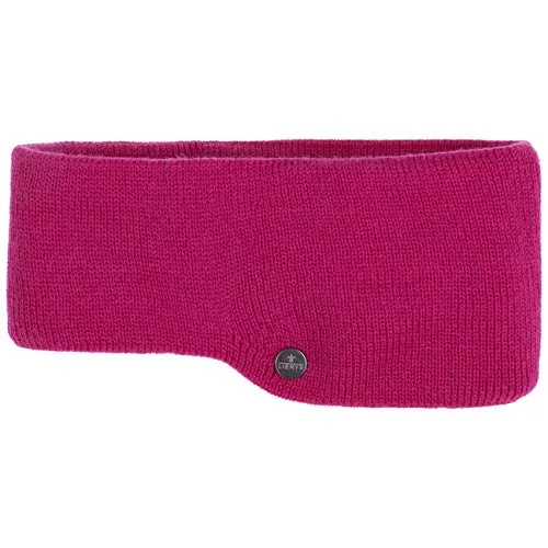 LIERYS Fine Merino Stirnband Damen/Herren/Kinder (7,5-10 cm breit) - Made in Germany - mit Merinowolle - Ohrenwärmer gefüttert mit Baumwolle - One Size (53-60 cm) - Herbst/Winter pink One Size