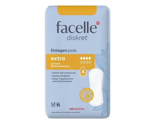 facelle Inkontinenz-Einlage Extra, 4, 12-St., Saugstärke 4