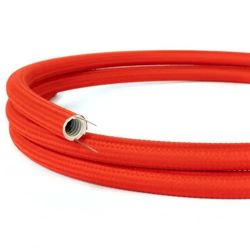 Produktbild Creative-cables formbarer Kabelkanal mit rotem Seidenstoff - NG20RM09