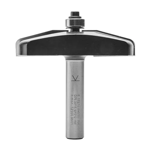 ENT 17270 Abplattfräser HW, Schaft (S) 12 mm, Durchmesser (D) 76,2 mm, NL 15,9 mm, T 31,7mm, SL 50 mm, 15° schräg mit Kugellager