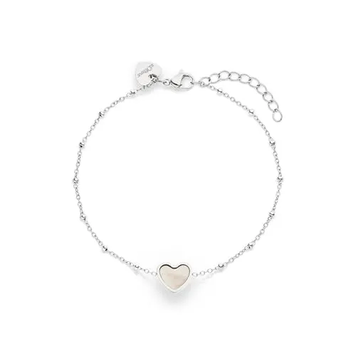s.Oliver Armband aus poliertem Edelstahl - Elegantes, verstellbares Design - Elegantes s.Oliver Armband aus poliertem Edelstahl. Verstellbar bis 21 cm, wasserfest und hautfreundlich. Ideal als Geschenk in einem nachhaltigen Baumwoll-Säckchen.