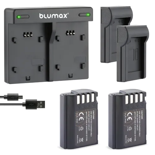 2x Akku + Lader für Panasonic DMW-BLK22 Lumix DC S5 G9 GH5 II GH6 2250mAh - Zuverlässige Energiequelle für Ihre Kamera: 2 leistungsstarke Li-Ion Akkus mit 2250mAh und praktischer Lademöglichkeit. Ideal für lange Fotosessions und professionelle Anwendungen.