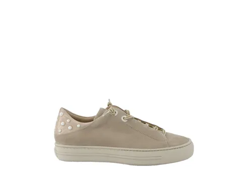 Paul Green Sneaker Leder – Damen, Gr. 42,5, beige - Bequemer Damen Sneaker aus hochwertigem Veloursleder mit stylisher Optik und Super-Soft Innensohle für hohen Tragekomfort. Ideal für lässige Outfits.