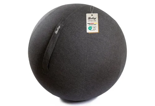 Herlag Sitzball Office Ball Ø65cm, Anti-Burst - Büro-Ball für Körpergrößen 160-185cm, fördert die Sitzhaltung und beugt Rückenschmerzen vor. Waschbarer Bezug und strapazierfähig durch Anti-Burst-Funktion.