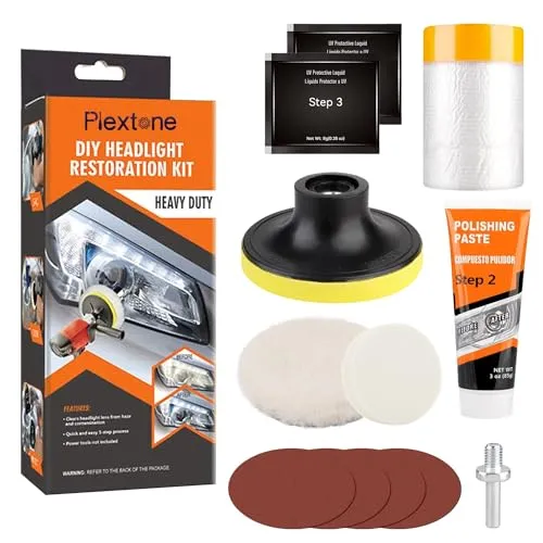 Plextone Restoration Kit Politur Leuchtturm Renovator Leuchtturm Lampe Auto Fahrzeugreinigung Professionelle Helligkeit zurückkehren (S202)